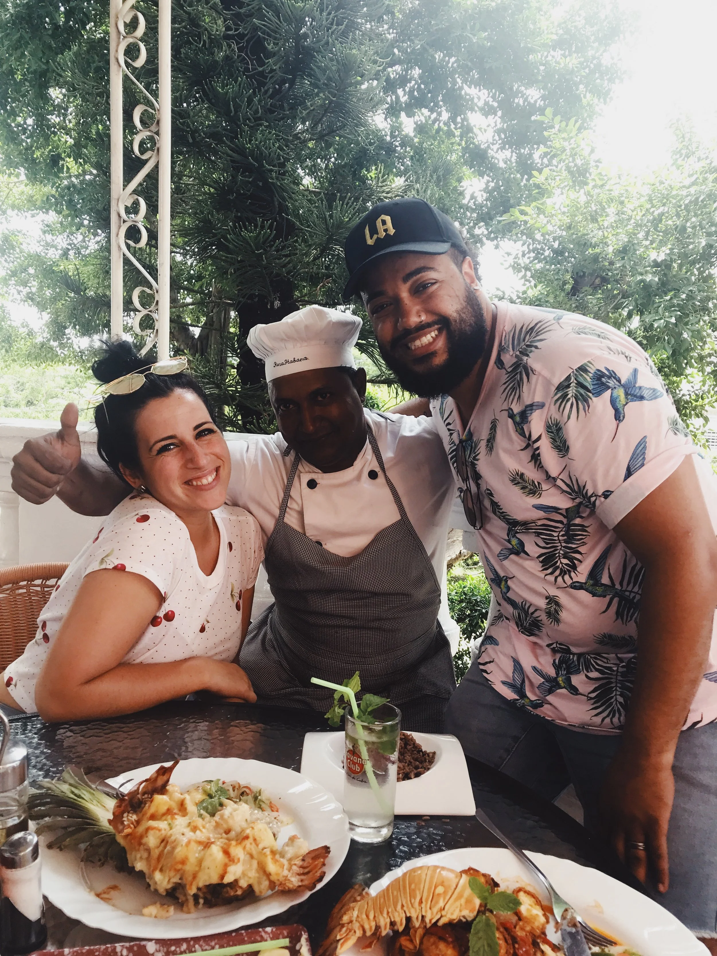 The chef wanted to come out and take a photo with us! 