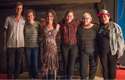 Left to Right: (photo by Neale Eckstein) Chris Moyse, Rachel Kilgour, Mia Rose Lynne, Letitia VanSant, Ingrid Graudins, Winona Wilde