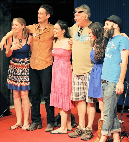 Left to Right: Rachel Laven, Ben De La Cor, Addie Brownlee, Joe Shields, Emily Scott Robinson and Justin Farren