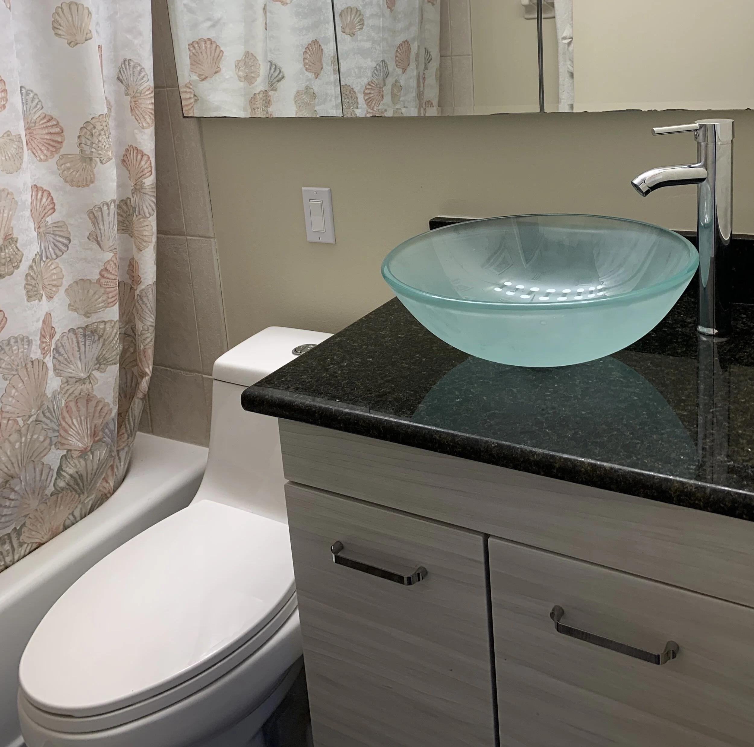 Guest full bathroom with tub and shower