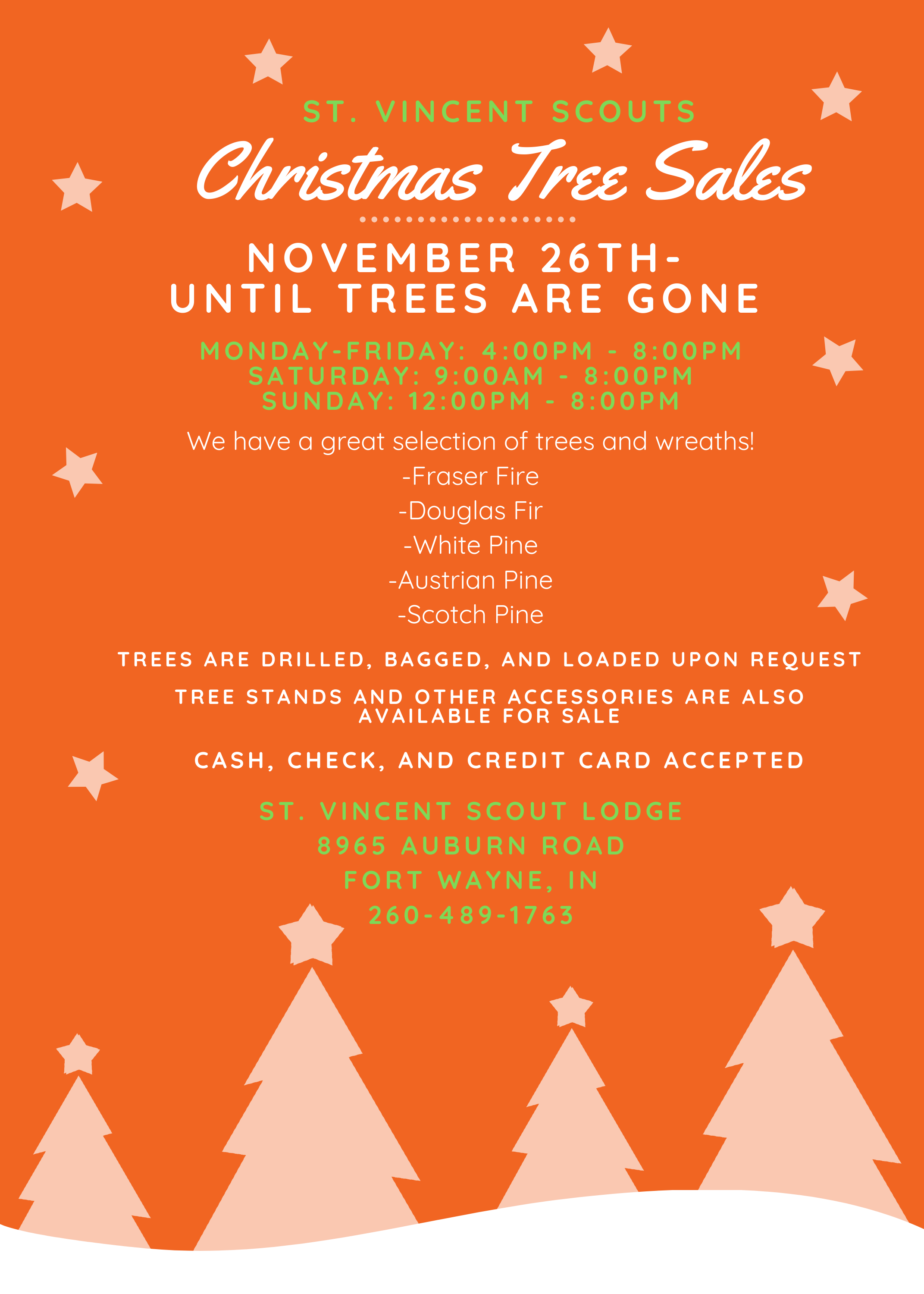 Christmas Tree Sales — St. Vincent Scouts