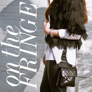 BCBGMAXAZRIA Black Tiered Fringe Jacket