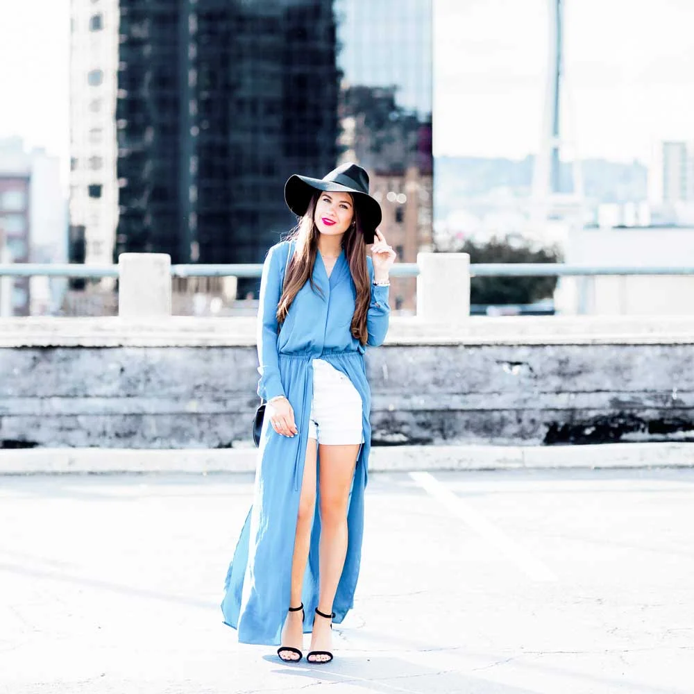 Vince Long-Sleeve Maxi Shirtdress