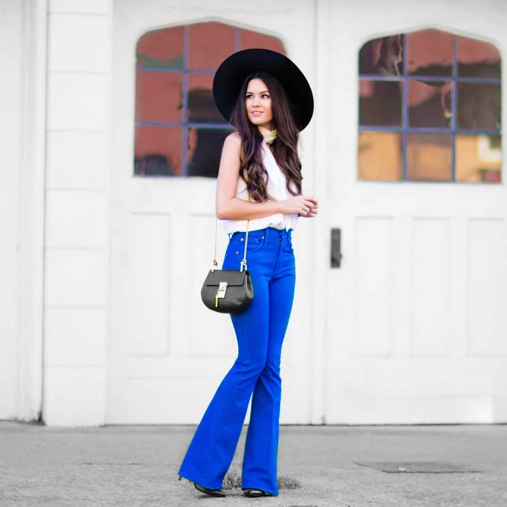 Stepping Out in Flared Jeans