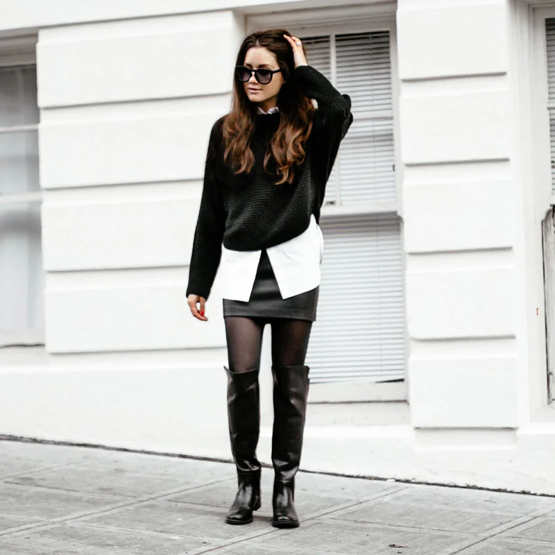 black and white outfit