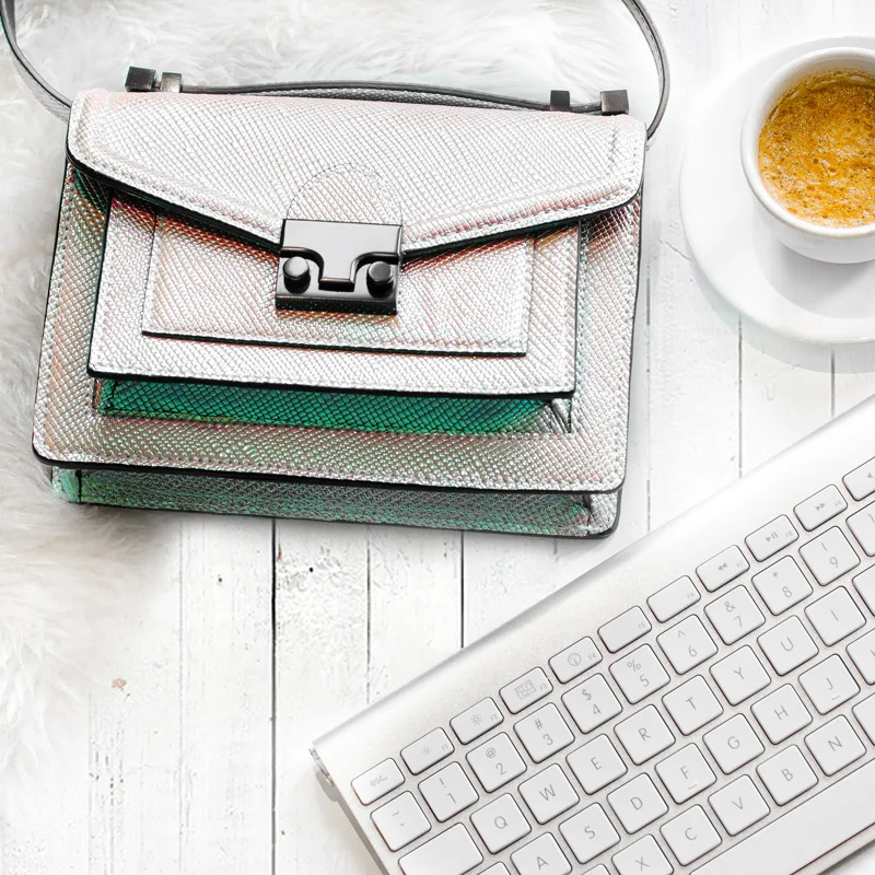 Loeffler Randall Iridescent Mini Rider Bag