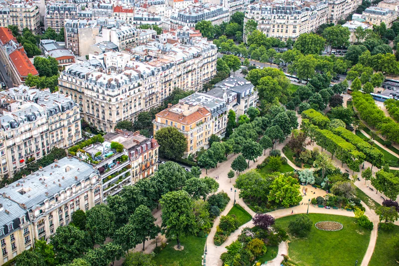 paris france view from Eiffel tower