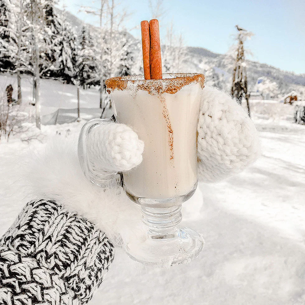 Apres Ski drink in snow whistler Canada