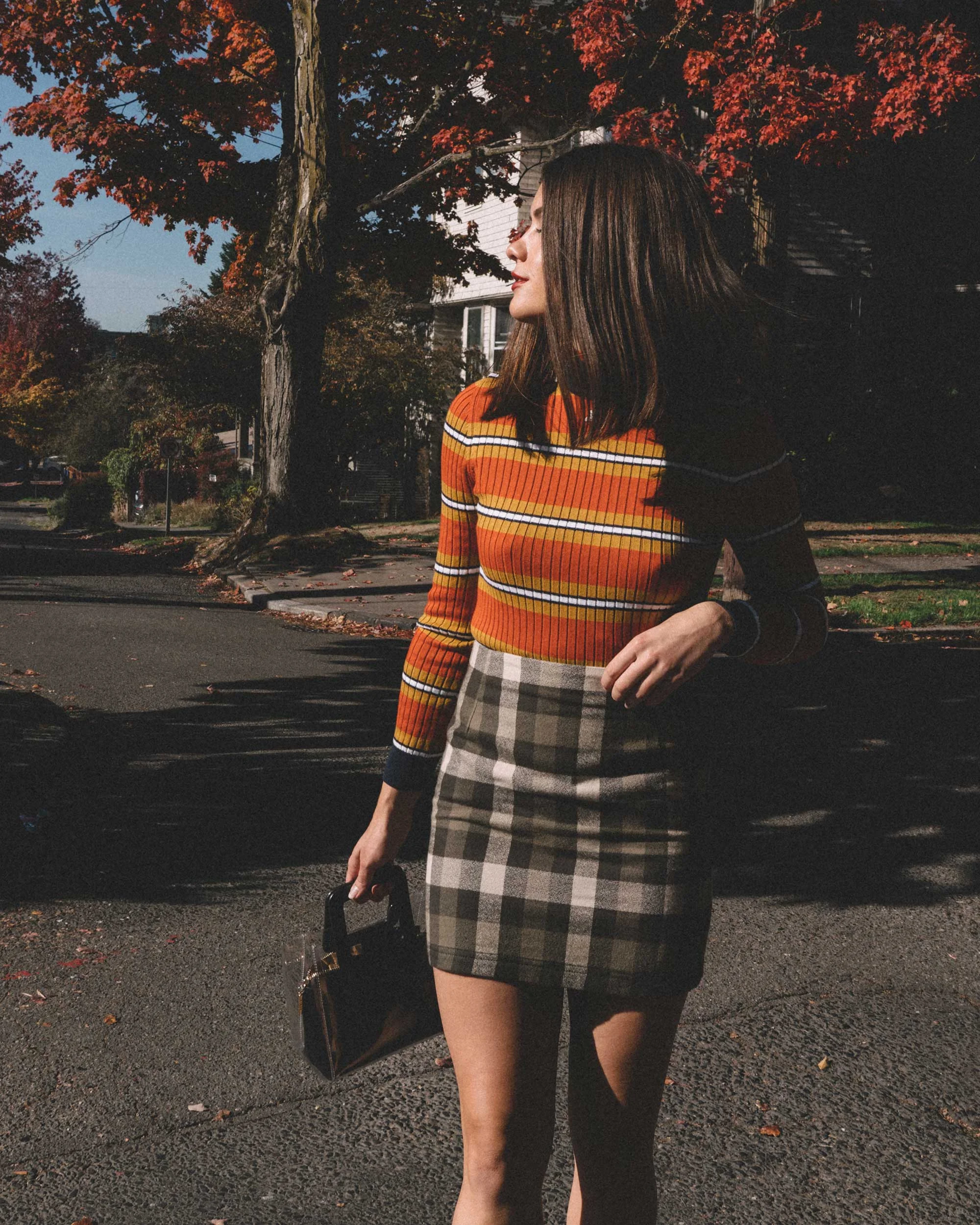 Outfit Cheap Plaid Skirts Plaid Skirt Outfits Black Girl Discount