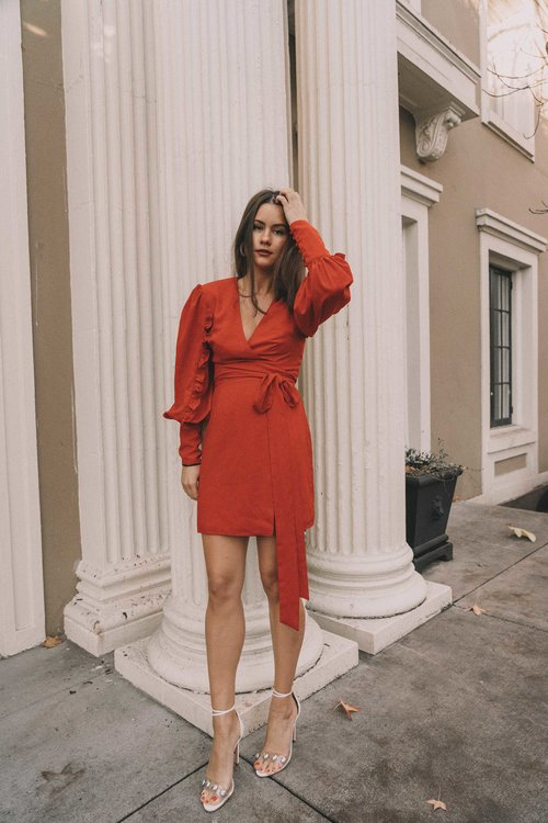 red dress with leopard heels TERRI | content creator | The leopard print dress my closet needed . . . . . . . . leopard print. leopard print dress. cherry red. red heels. red bag. fall