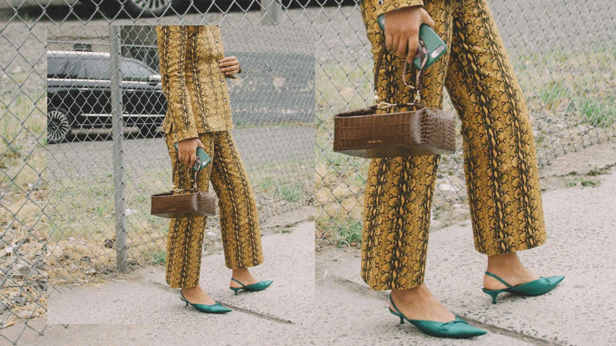 11 ways to wear snake print, snake print suit street style 1.jpg