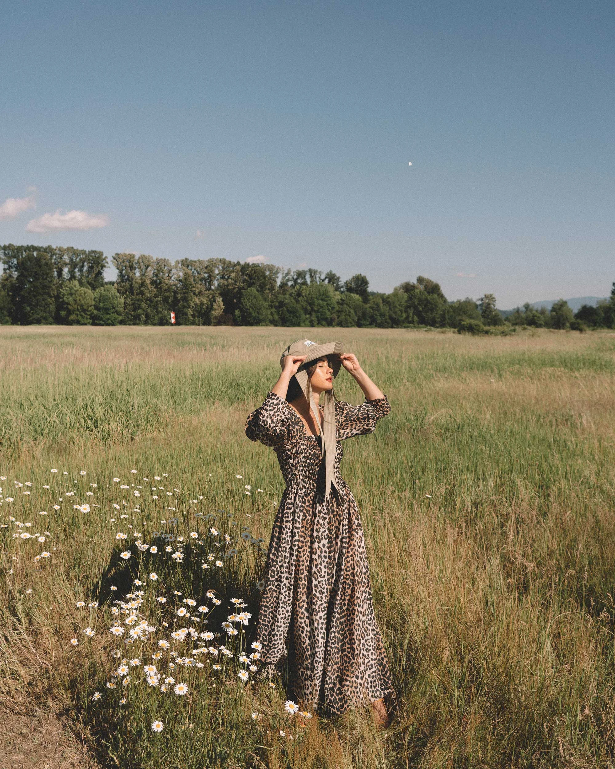 Poplin Ganni Bijou Leopard Dress Ganni Dresses Ganni Bijou Mignon