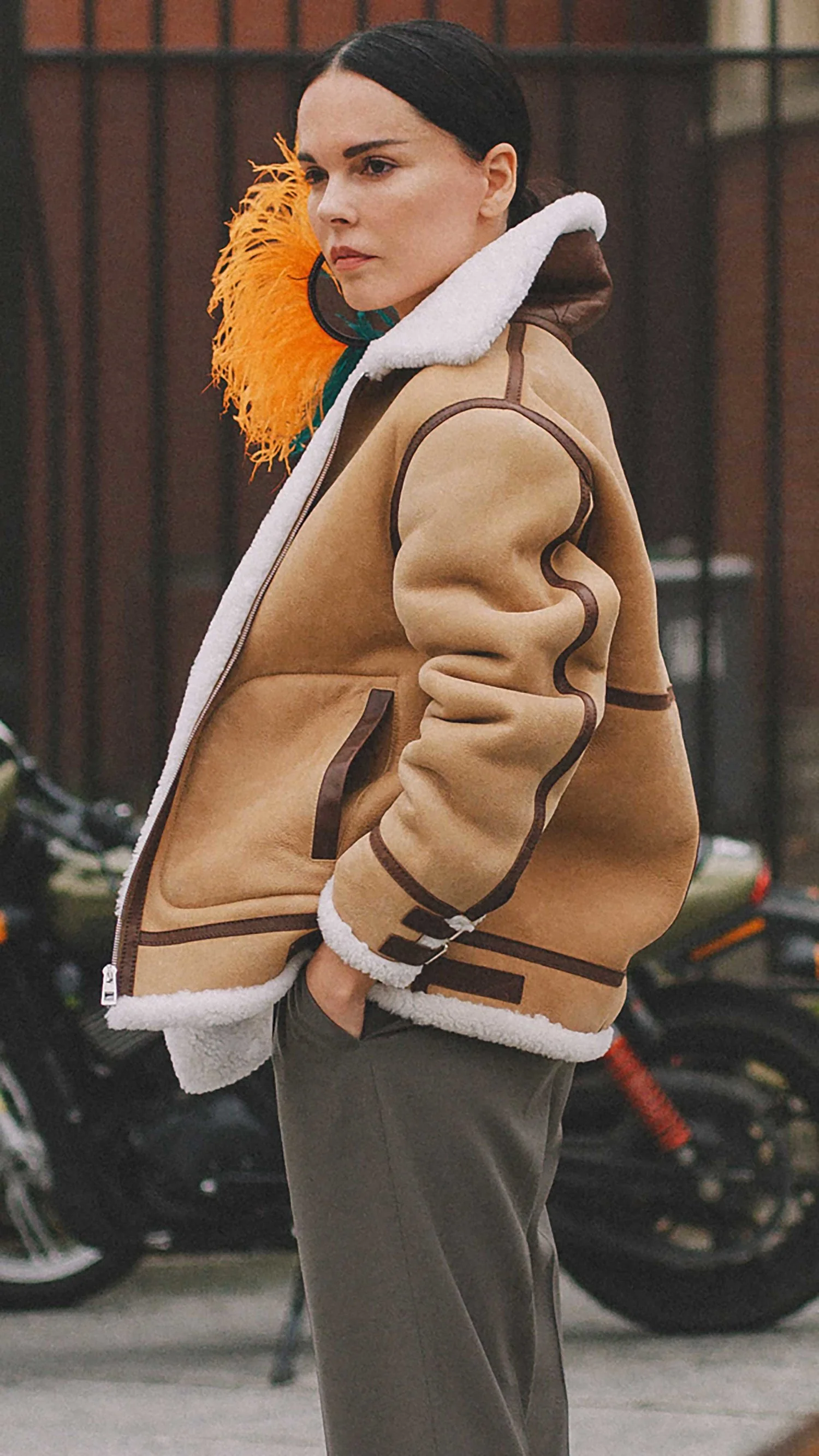 7 Cozy Shearling Jackets from Fashion Week Street Style