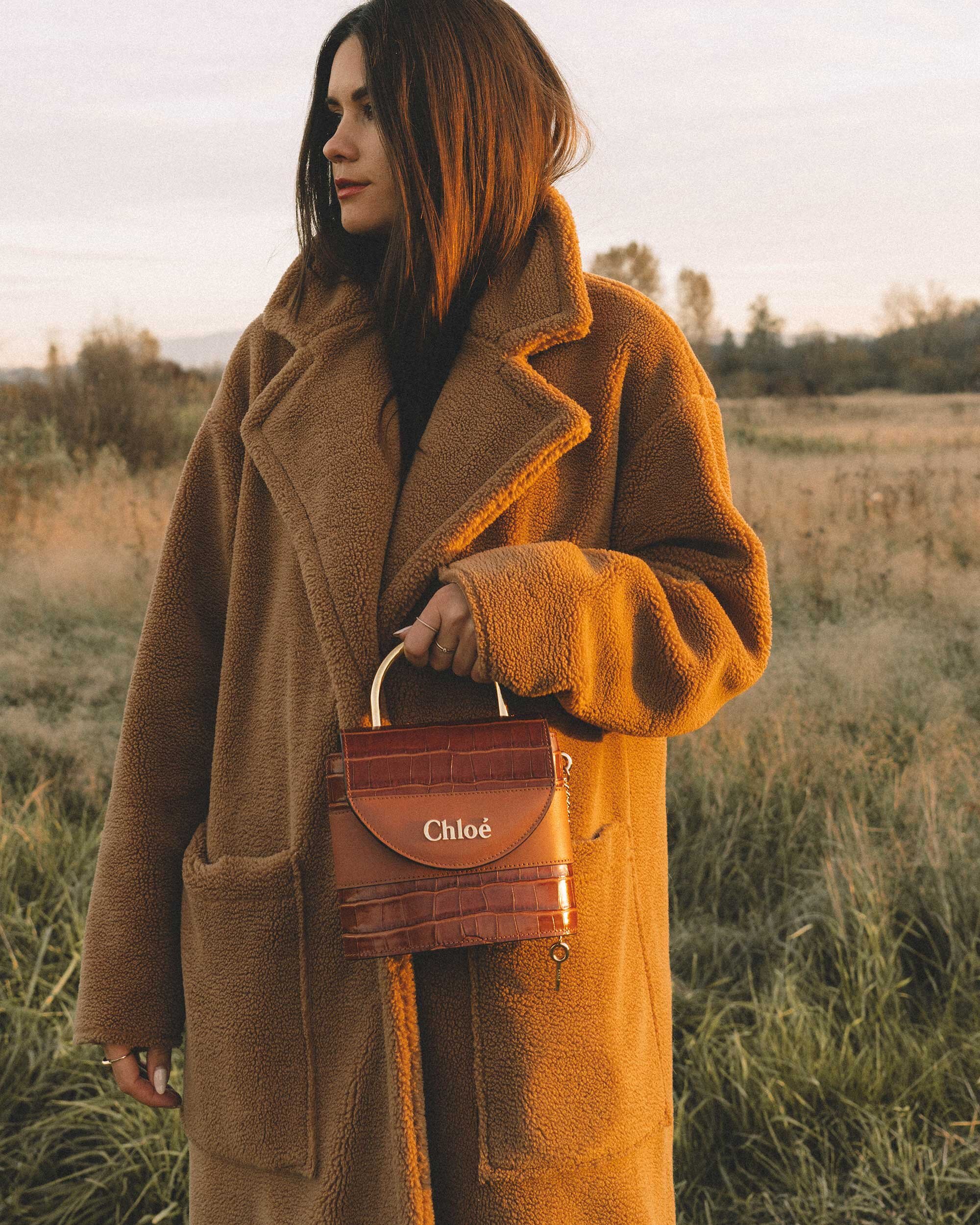 Easy Fall Outfit Idea: Brown Faux Shearling Coat — Sarah Christine