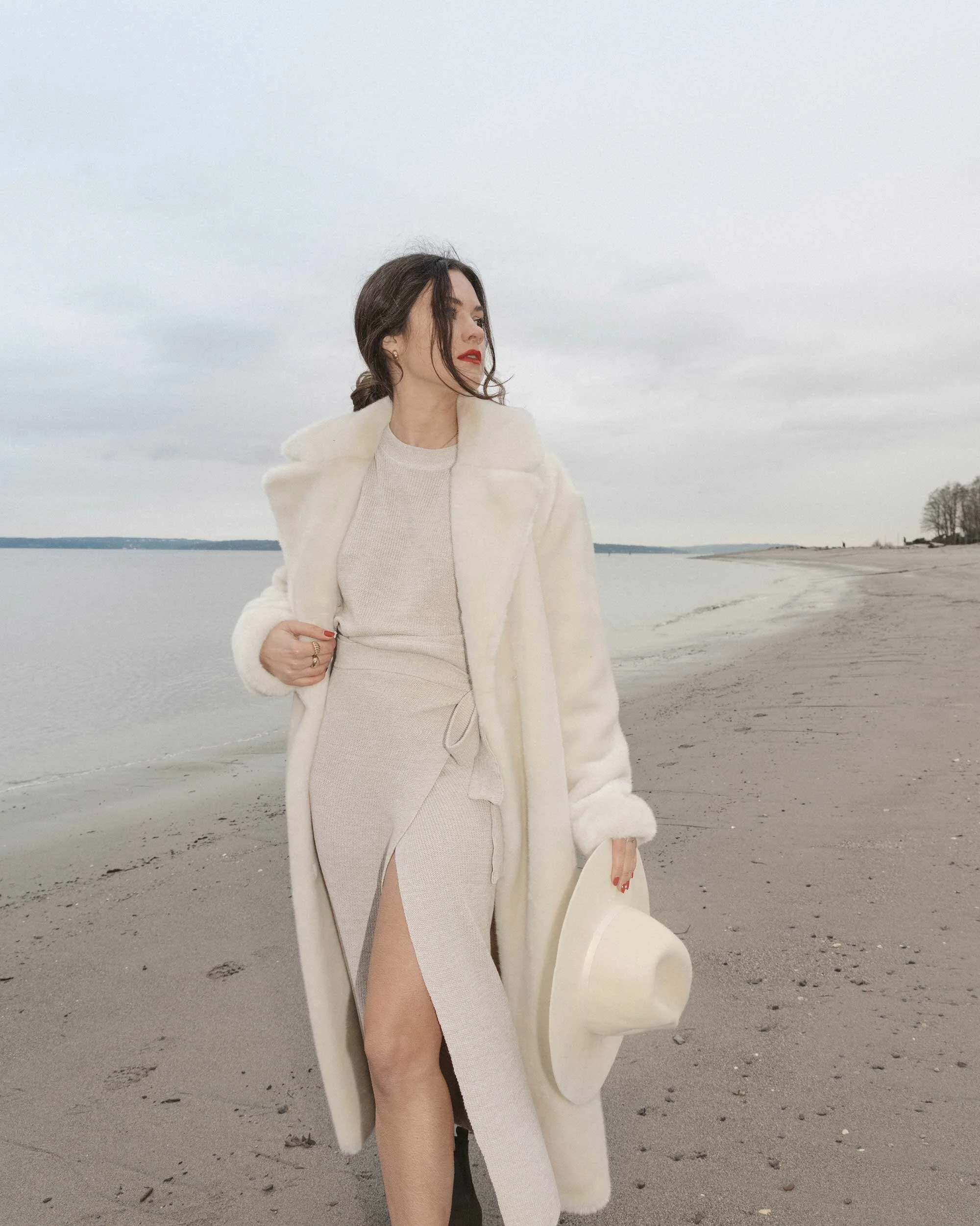 Oversized Coat Tibi Teddy Coat TIBI LUXE OVERSIZED FAUX FUR BELTED