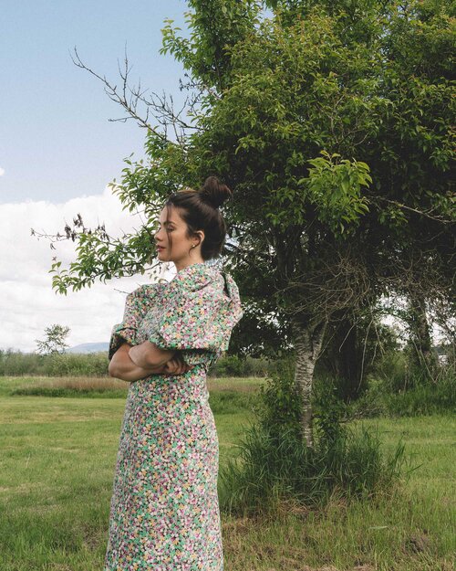Easy Spring Outfit Idea: Floral Balloon-Sleeved Dress — Sarah Christine