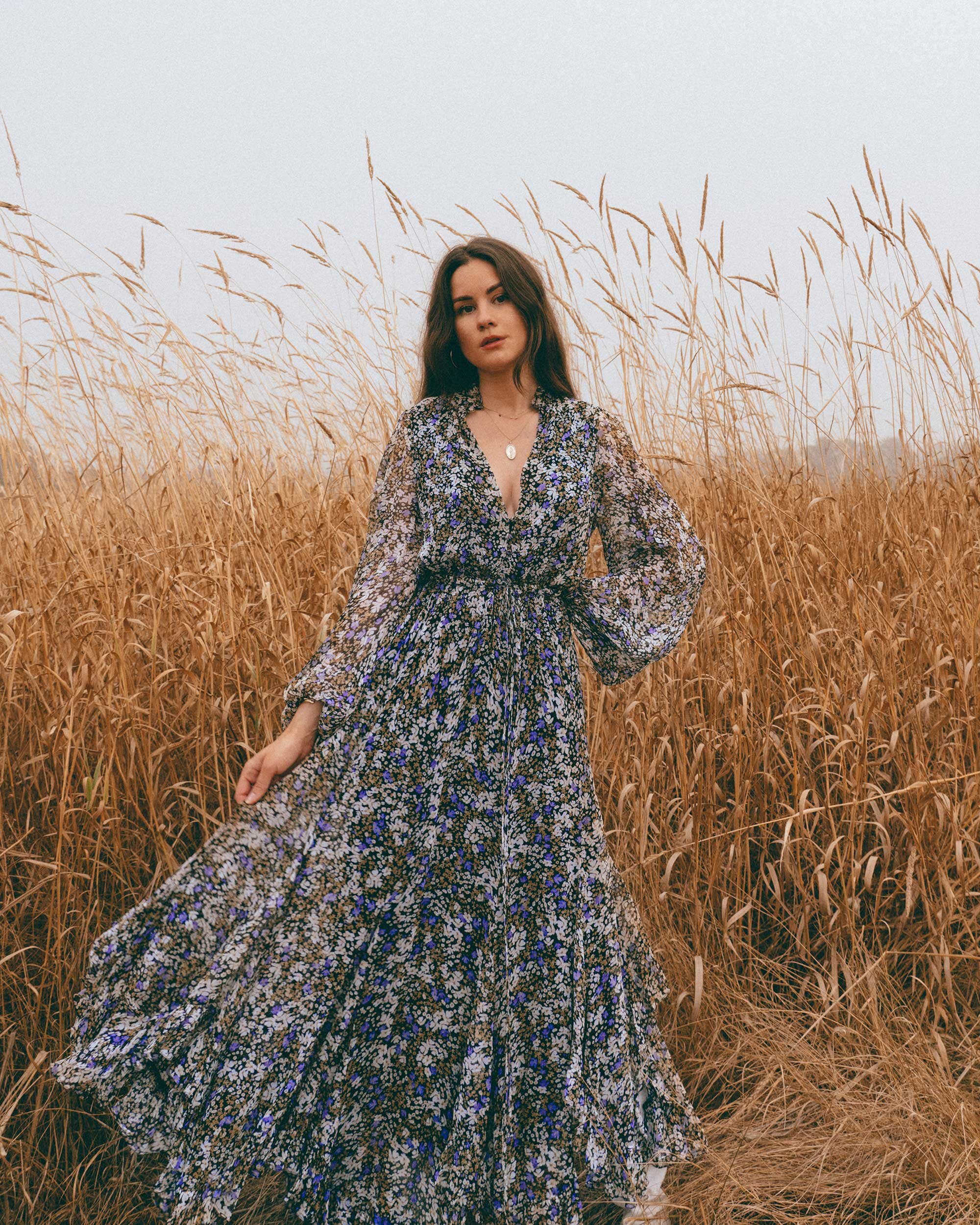 Easy Fall Outfit Idea: Floral Midi Dress — Sarah Christine