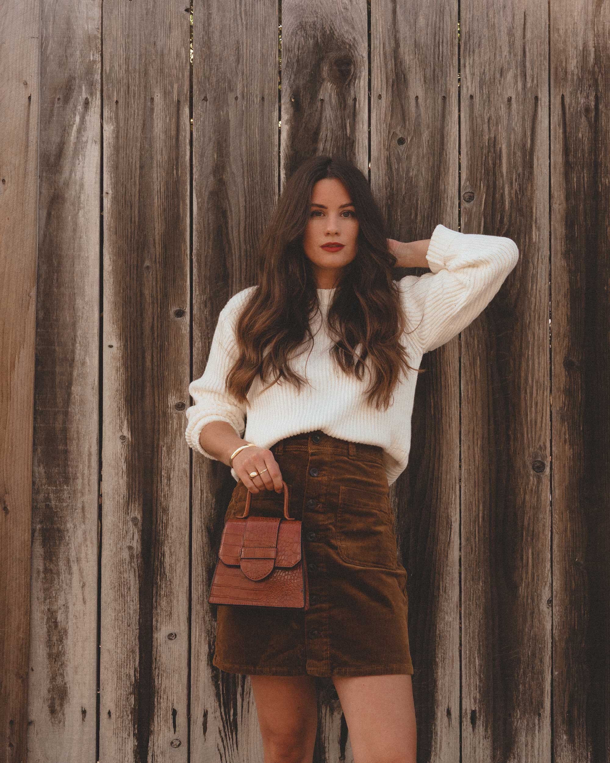 Summer Wind: Trendy in a Cropped Sweater and Suede Miniskirt