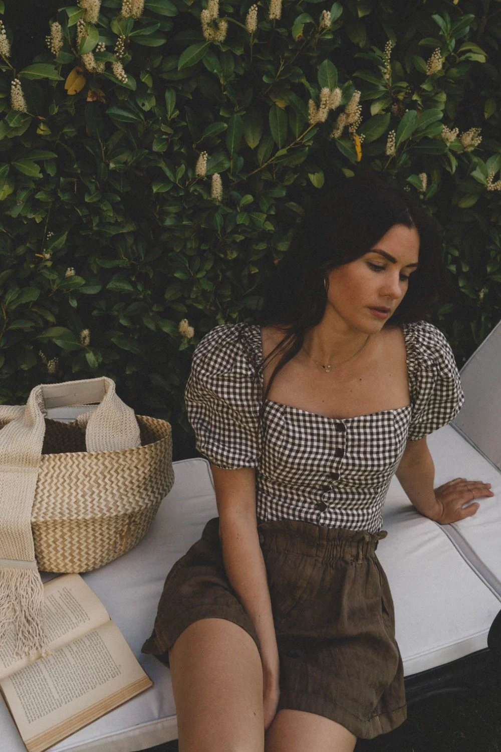 Linen Shorts and Gingham Top: A Feminine Summer Outfit Idea1.jpeg