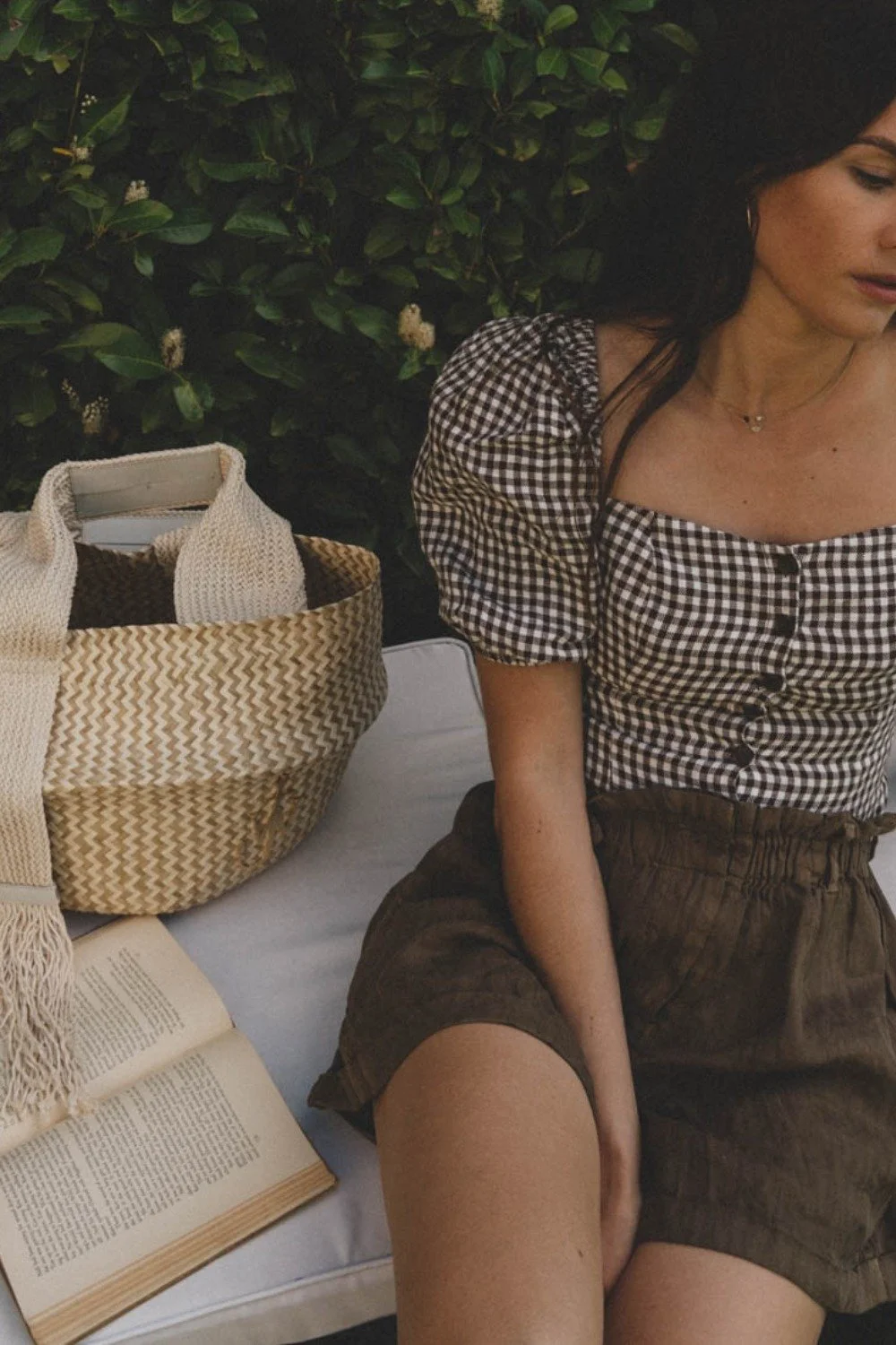 Linen Shorts and Gingham Top: A Feminine Summer Outfit Idea2.jpeg
