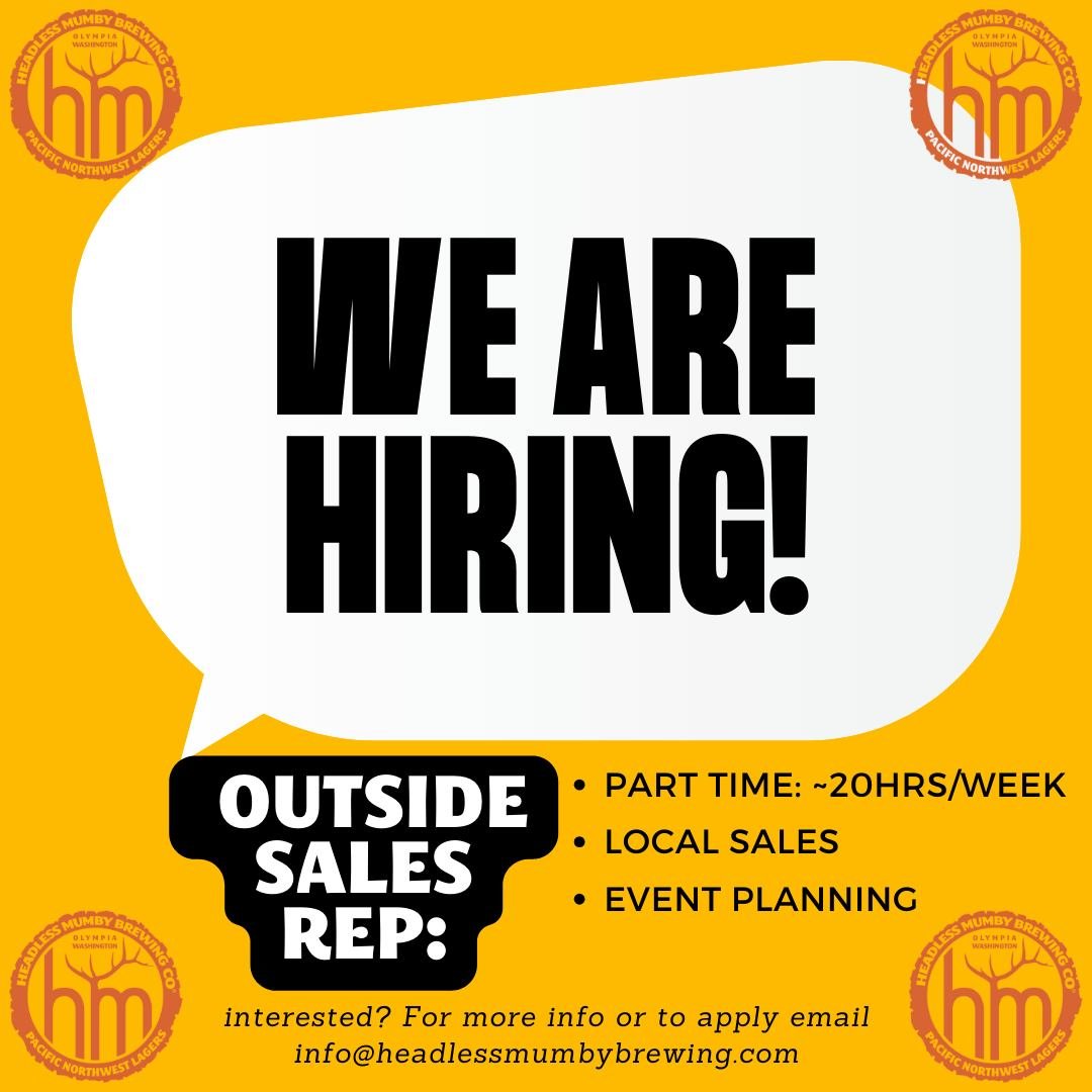 Looking for a part time gig with flexible hours? We need help getting our lagers out into the world! No experience necessary, we're willing to train the right applicant. Pay is DOQ, for more information or to apply email us at info@headlessmumbybrewi