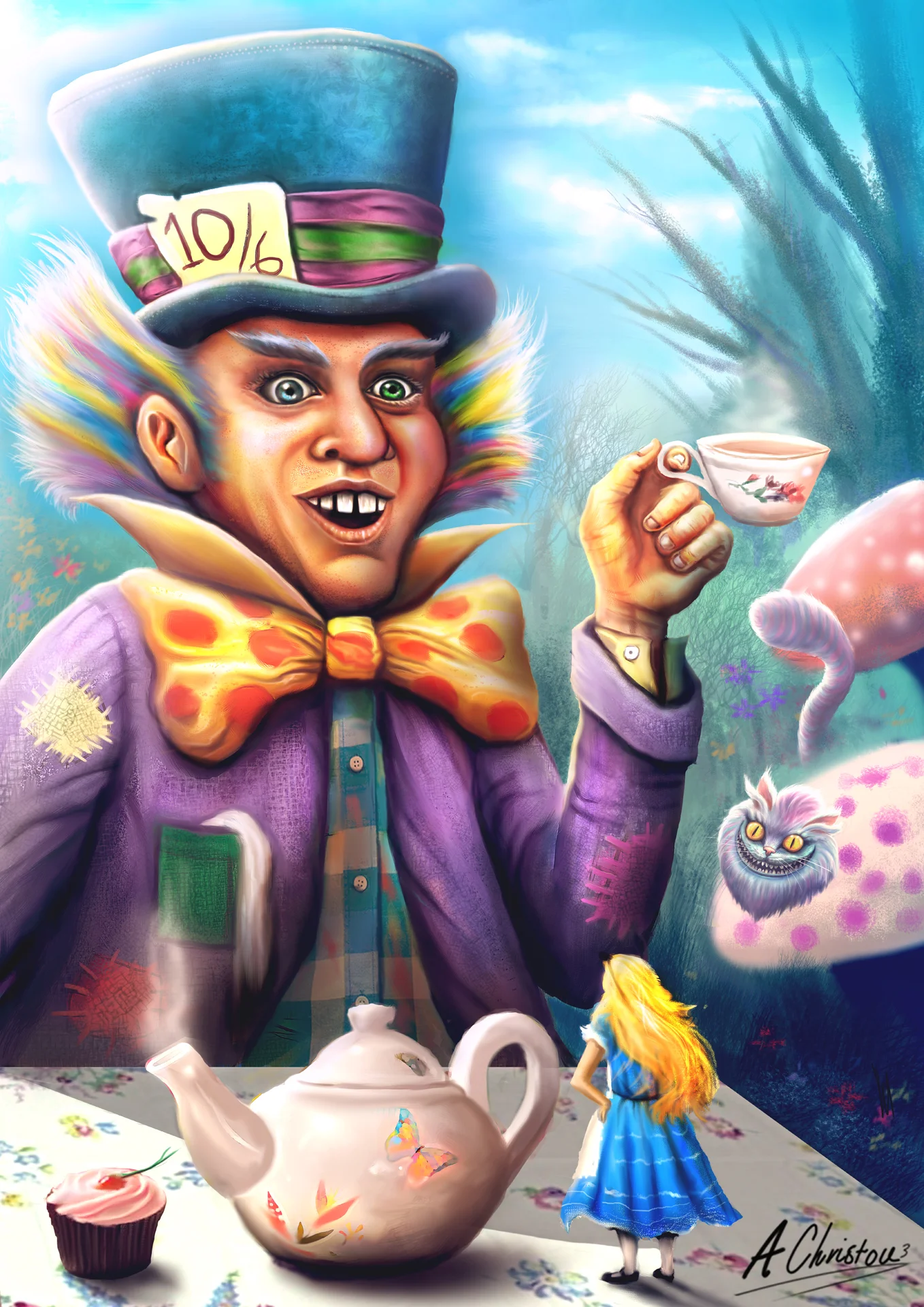 Mad Hatter - Fantasy Art Print — Anthony Christou Illustration