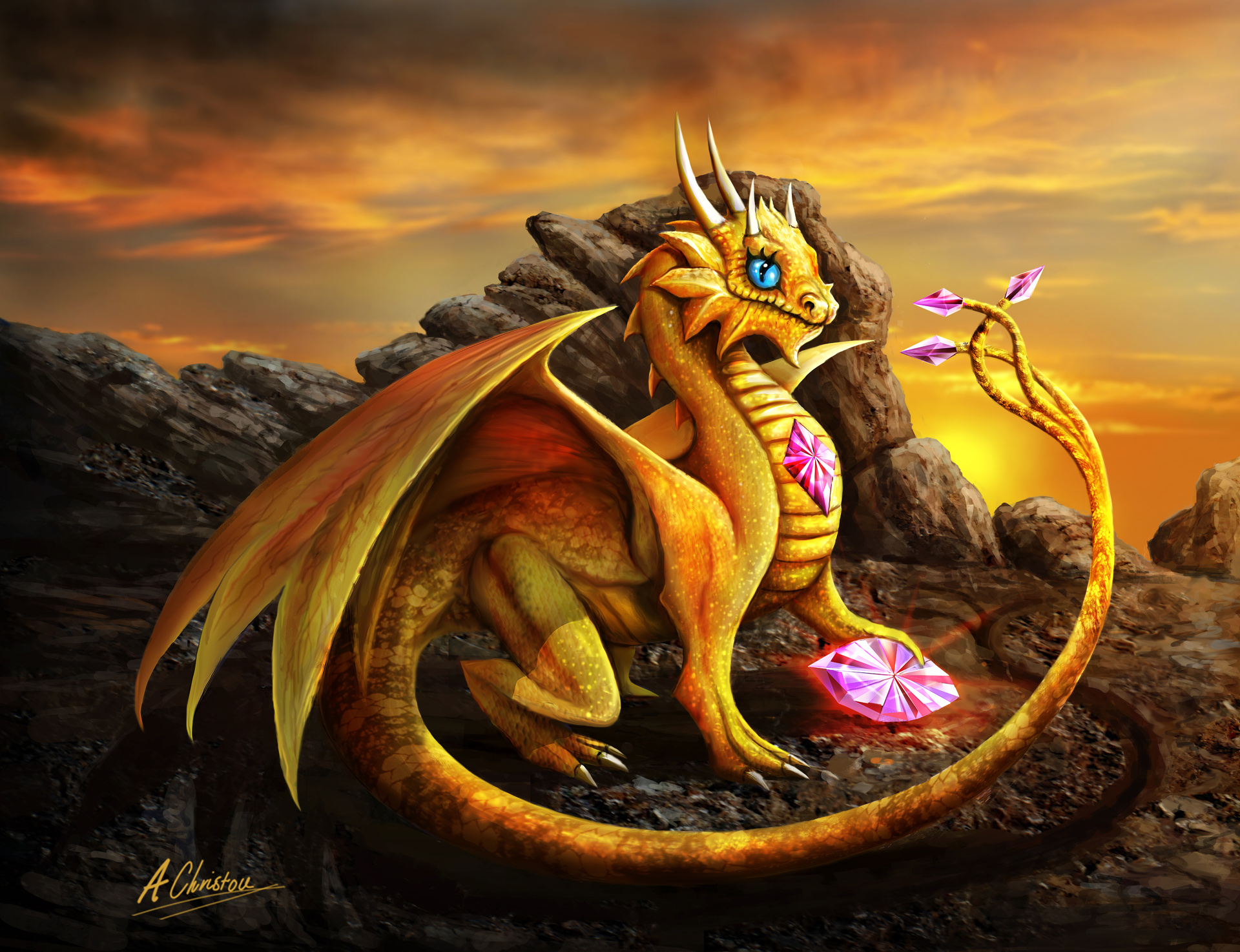 Helia the Golden Dragon