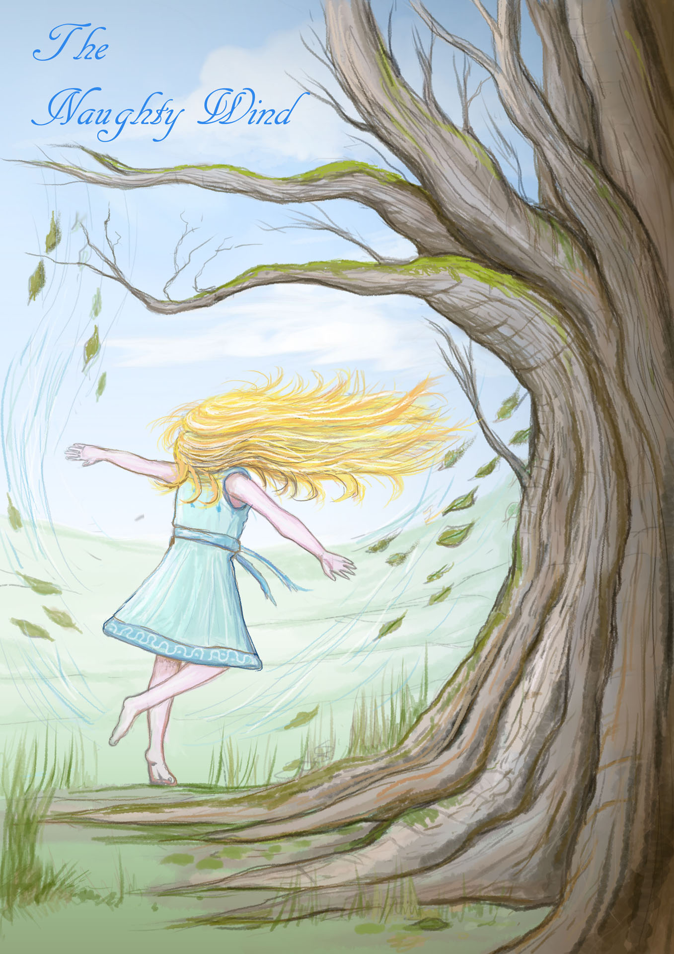 Childrens Book Illustration - Naughty Wind