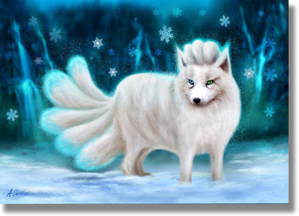 Arctic Kitsune - Fantasy Art Print — Anthony Christou Illustration Arctic Kitsune - Fantasy Art Print — Anthony Christou Illustration