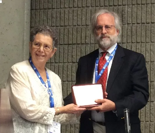 Nada L Stotland, MD receives the 2016 Humanitarian Award from AASP President Kenneth S Thompson, Atlanta, May 15, 2016