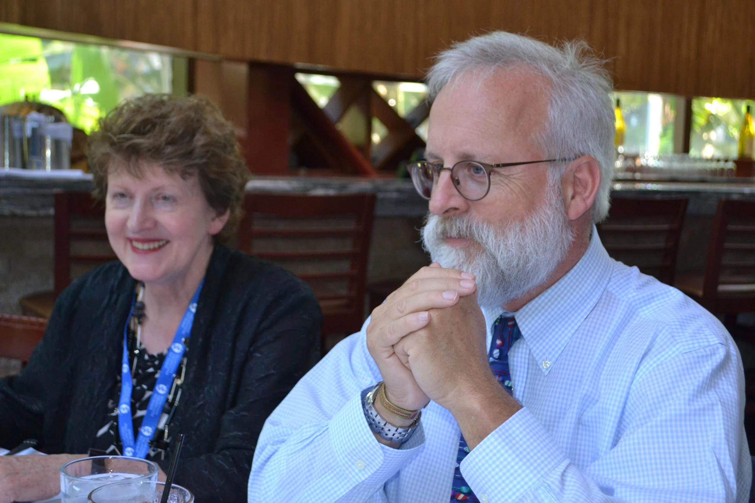  Helen Herrman, MD, President Elect of the World Psychiatric Association, with Ken Thompson, MD, AASP President, 2017 