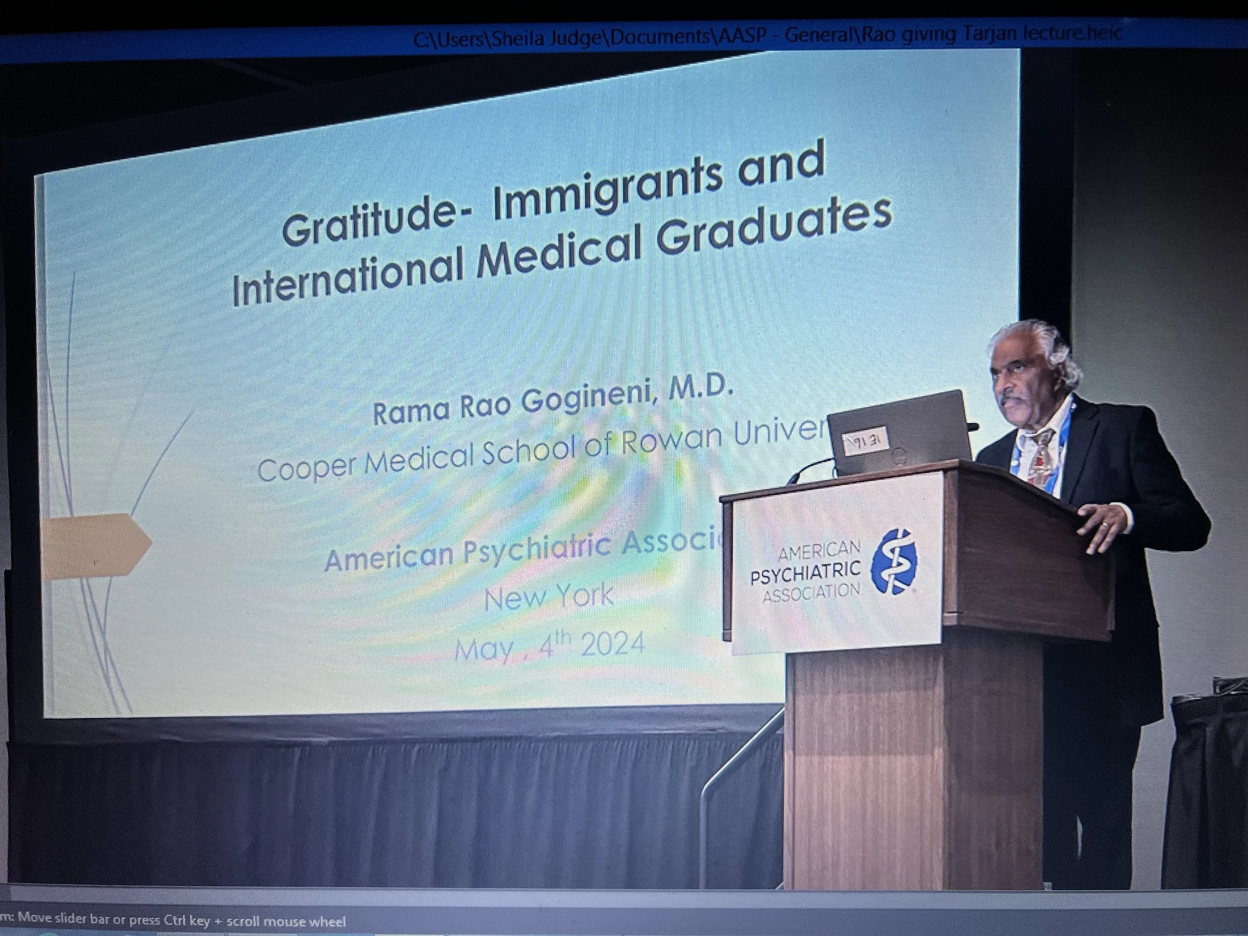 R. Rao Gogineni, MD - Tarjan Lecture