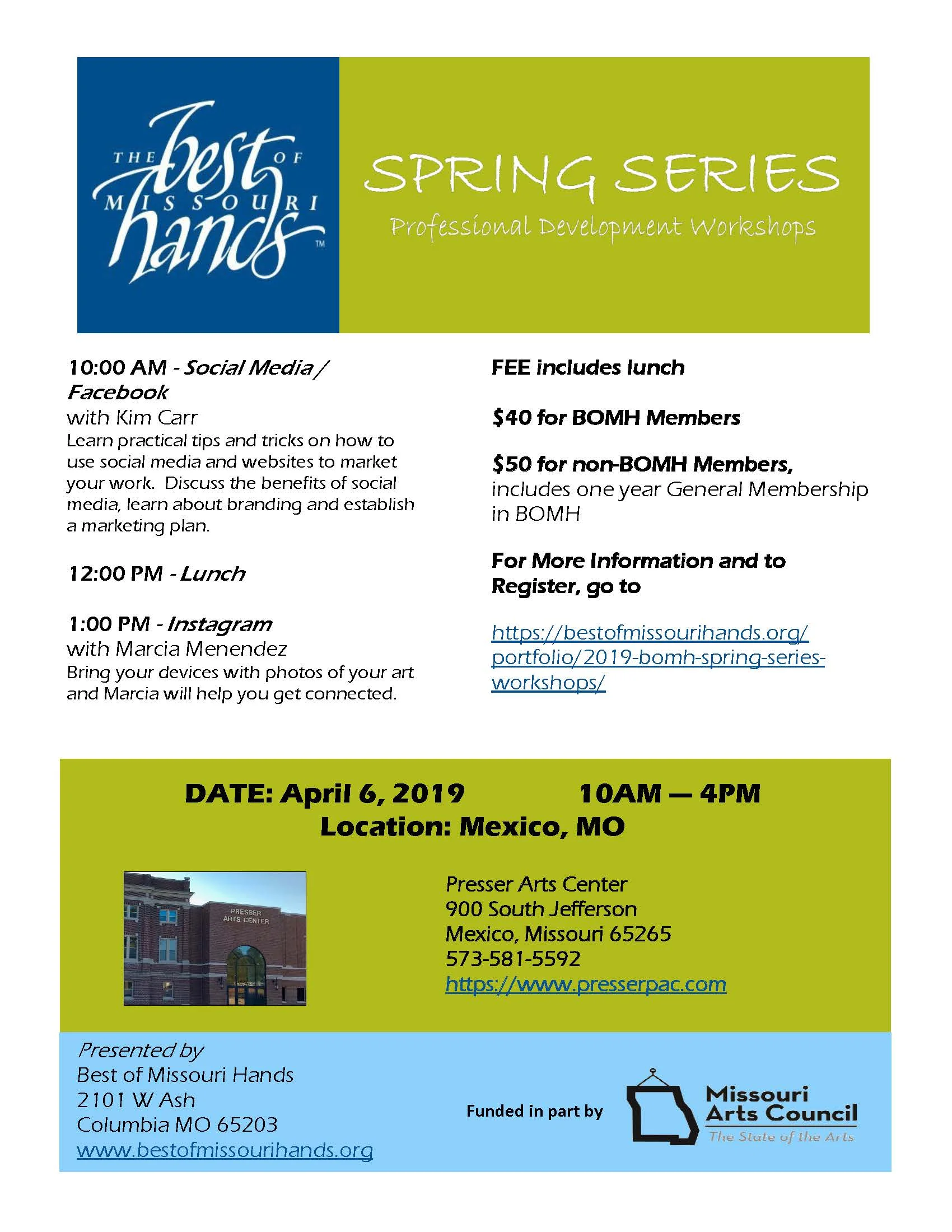 Best of Missouri Hands Professional Development Workshop