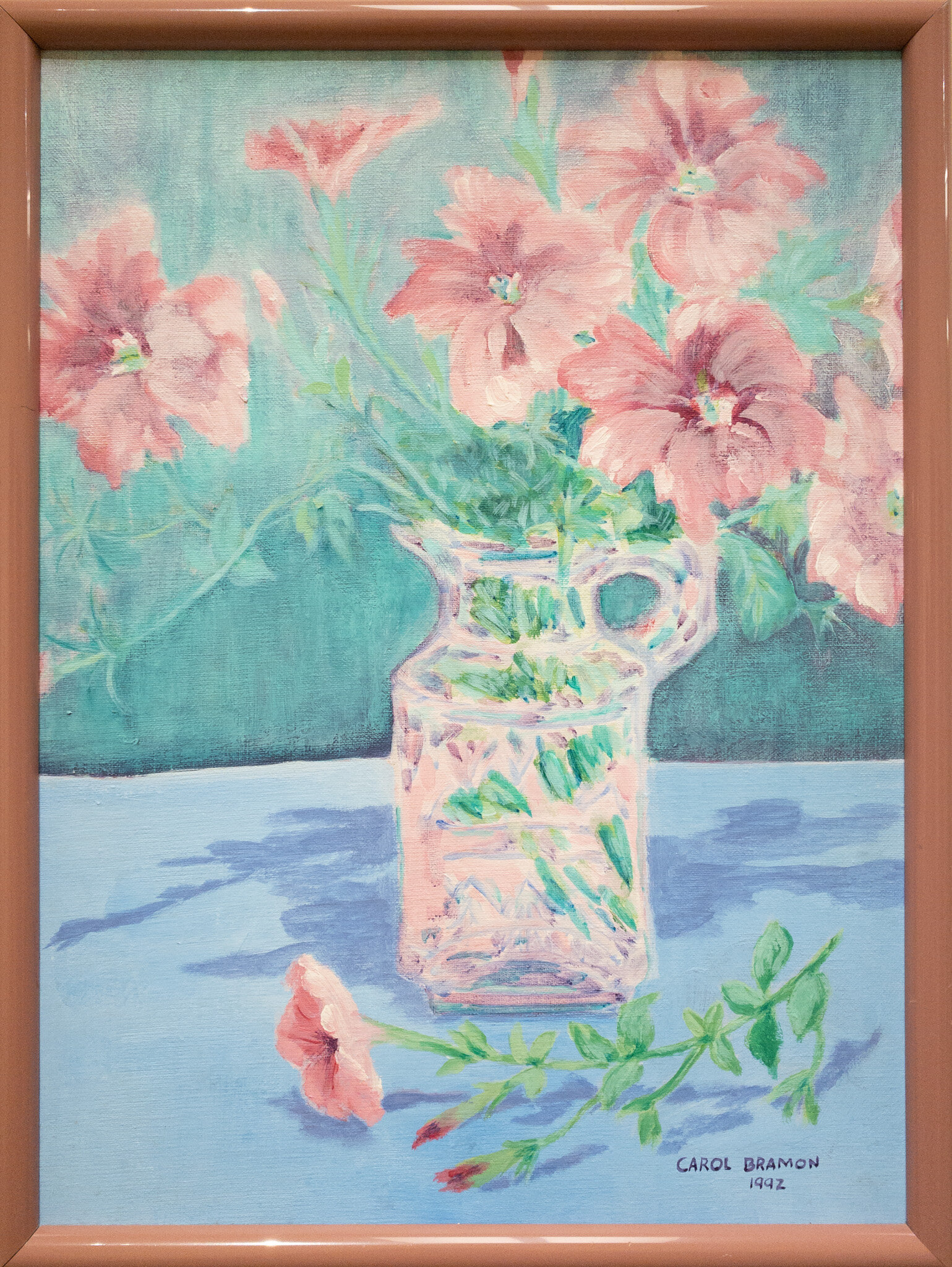 #29 Pink Petunias in Antique Syrup Pitcher