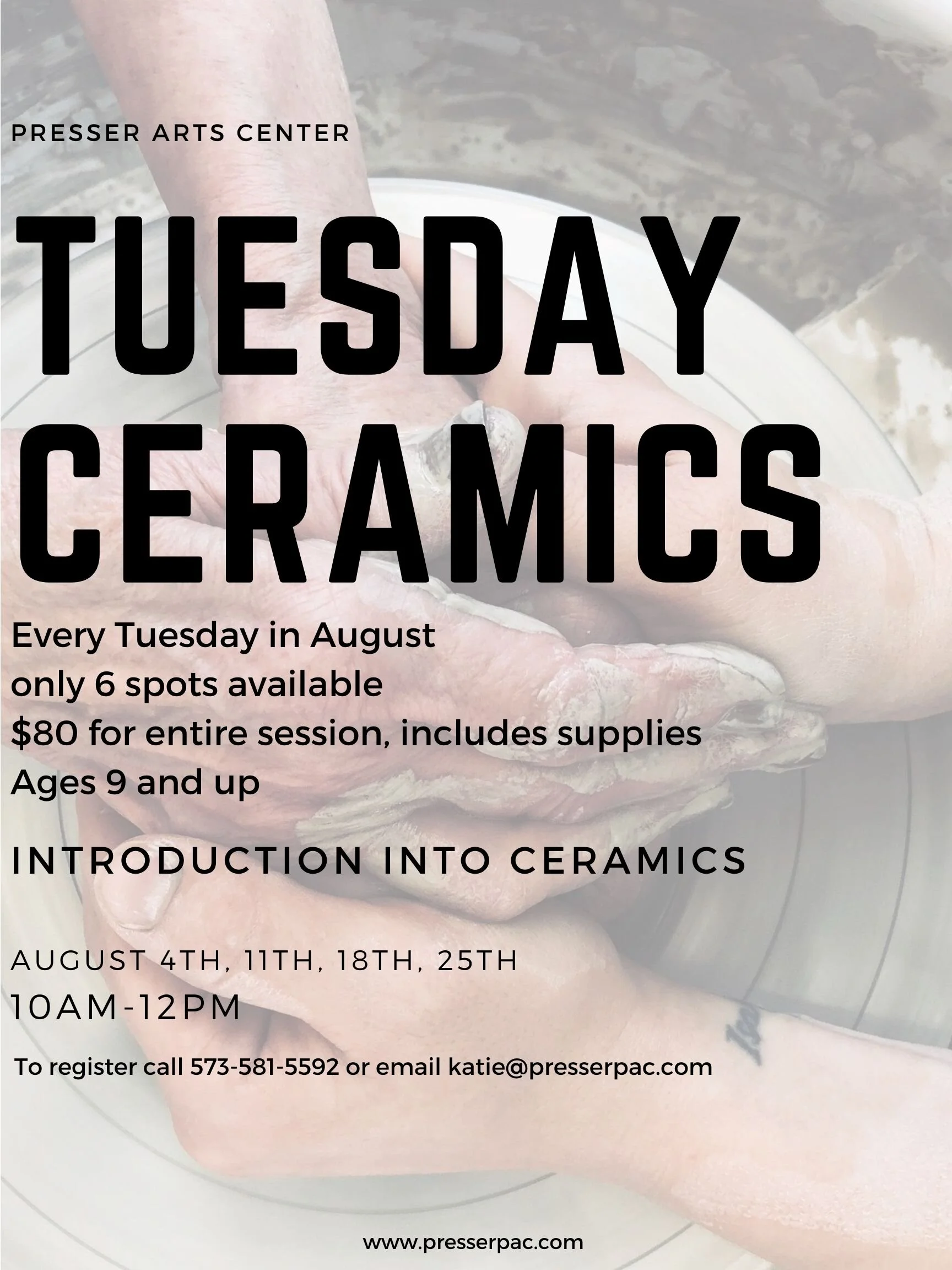 Tuesday Ceramics With Jina Diemeke