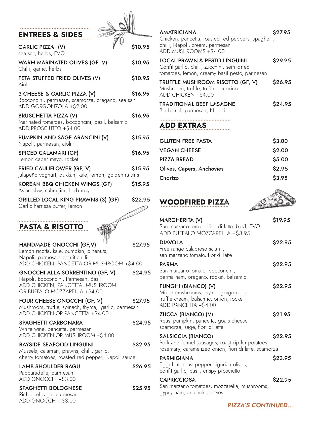 Mainies Menu Manny's Italian