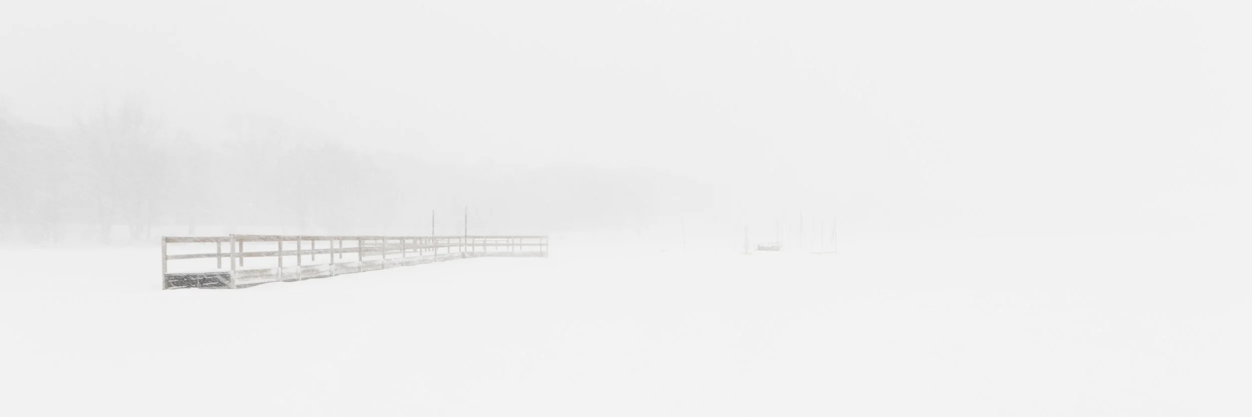 blizzard on the lake - minneapolis