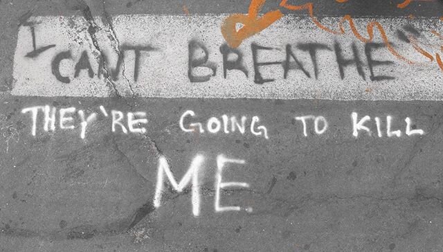 On the crosswalk at the intersection of 38th and Chicago.
&bull;
#minnesota #minneapolis #minnstagram #sayhisname #icantbreathe #startribune #georgefloyd #blacklivesmatter #minnesotaphotographer #minnstagrammers #protests #protestsigns #graffiti #str