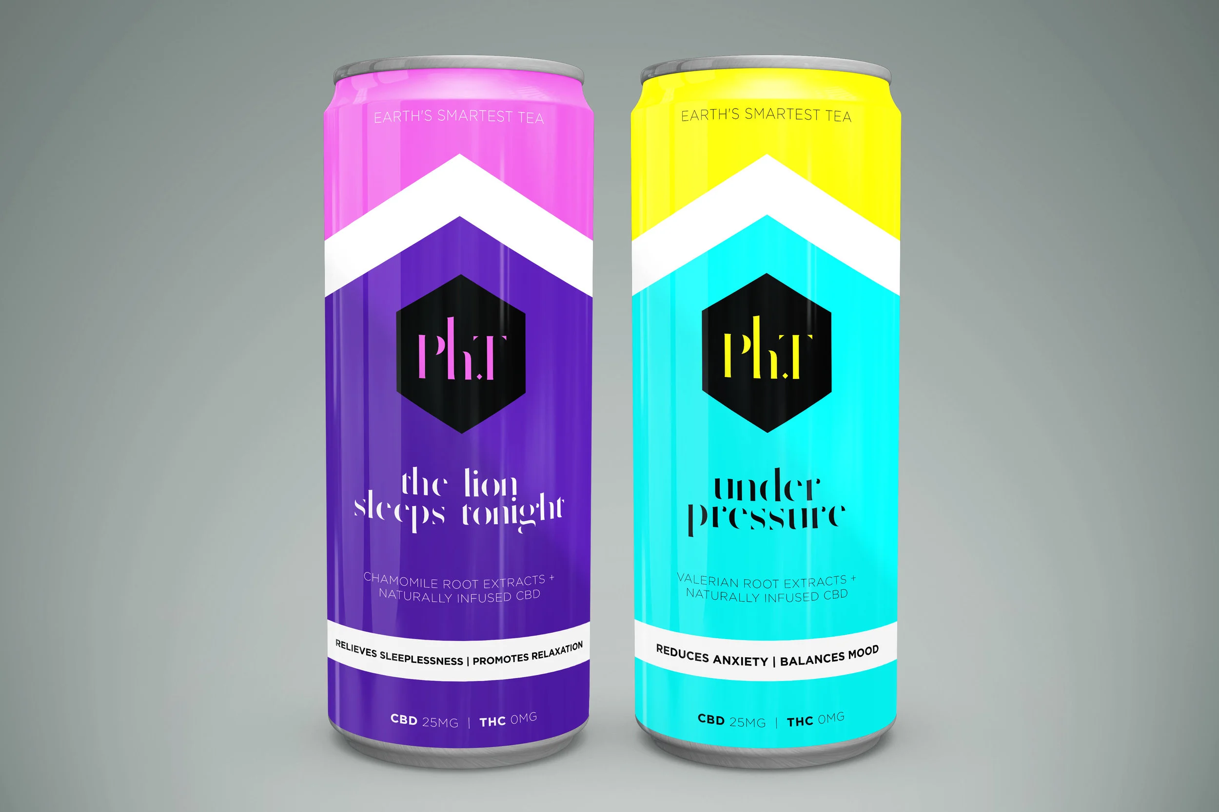 Ph.T cans for the on-the-go consumer.