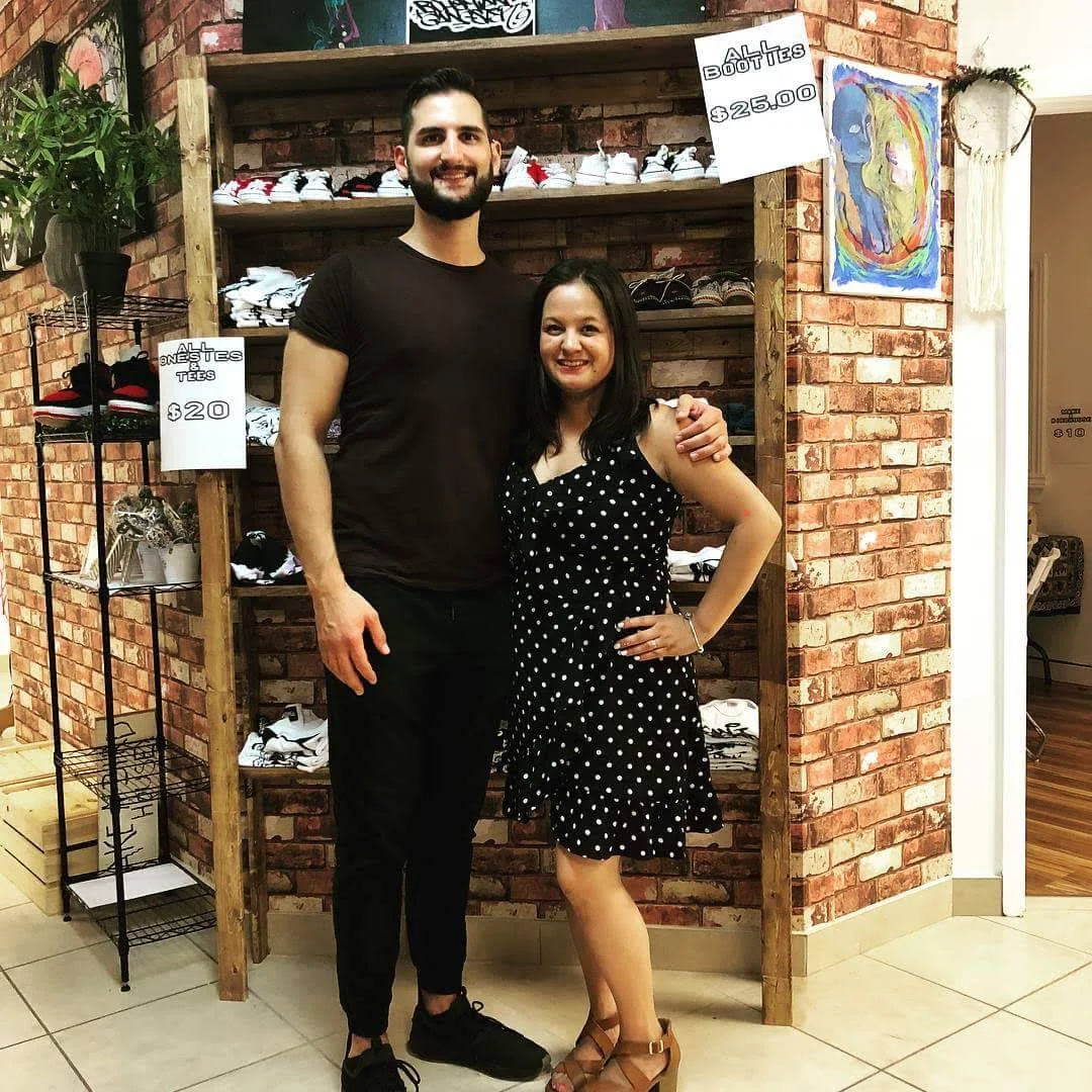 Samantha and I at The Art Lab’s Grand Opening, July 20, 2018.