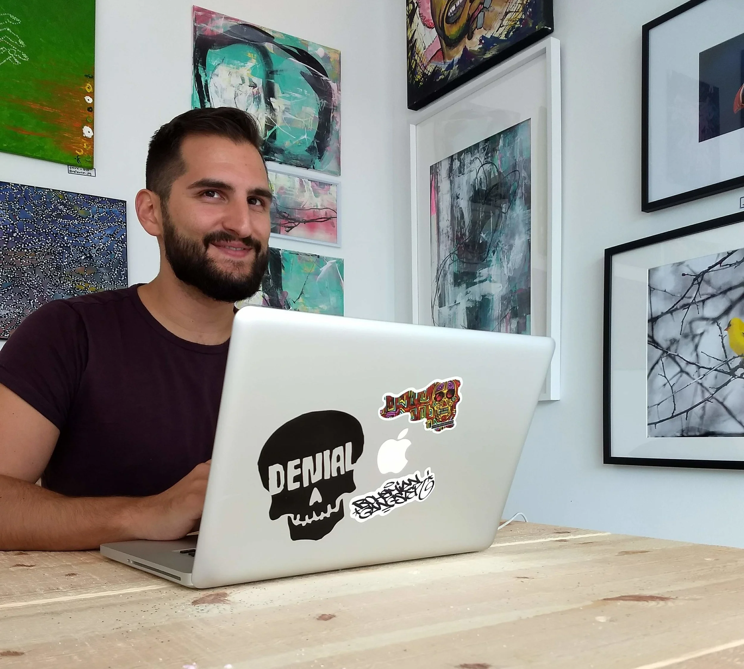 Working at my home away from home, The Art Lab.