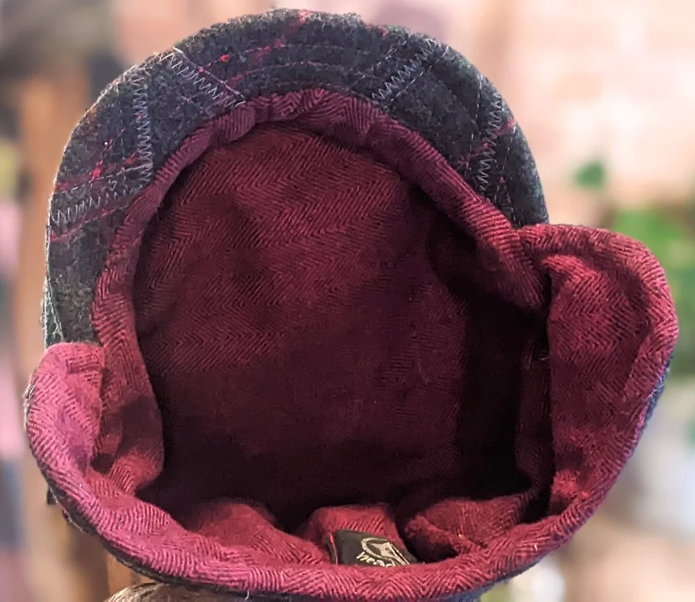 bespoke hats, handmade in vermont, wool hats, patchwork hats, one of a kind hats, johnson wool, made in usa