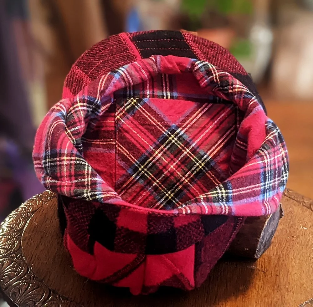 bespoke hats, handmade in vermont, wool hats, patchwork hats, one of a kind hats, johnson wool, made in usa