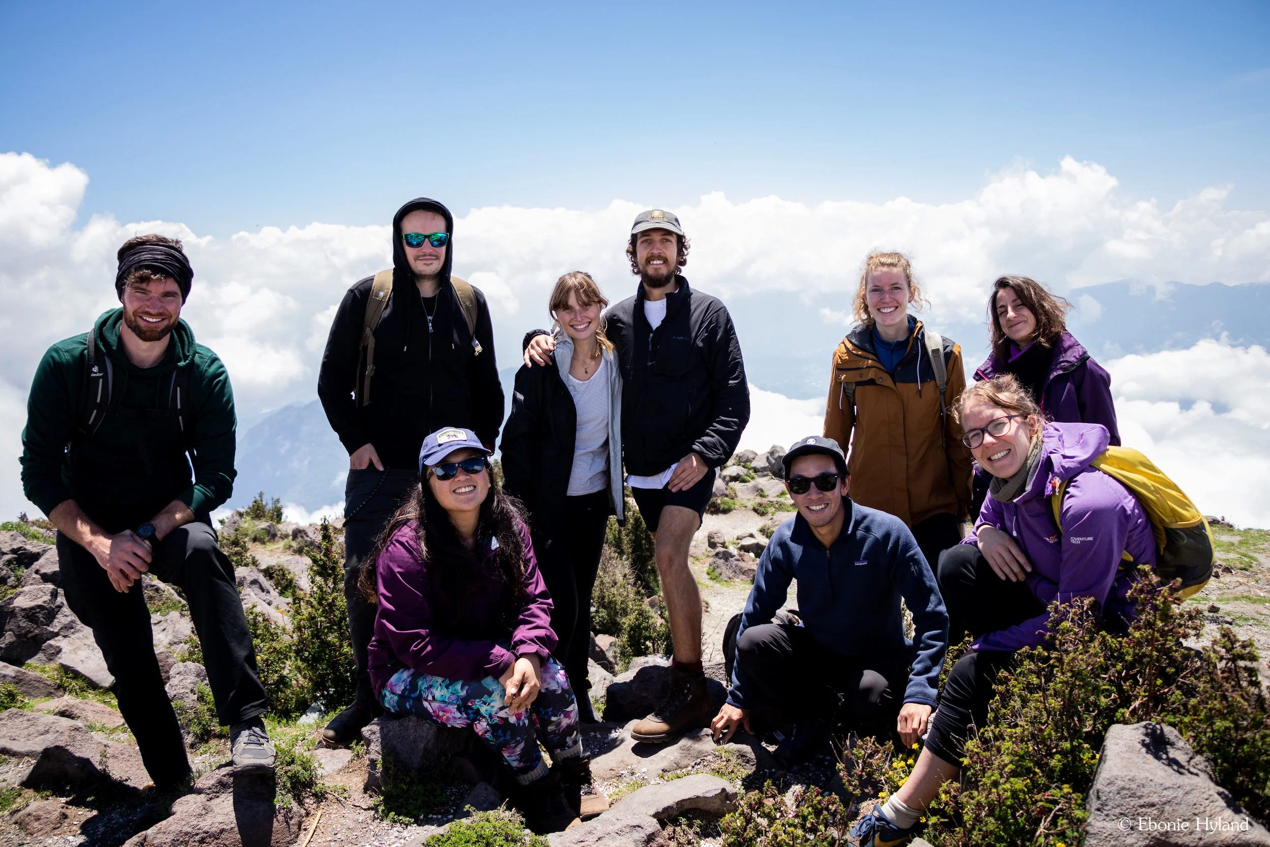Some of the awesome people we’ve met at Miguel de Cervantes Spanish School! Santa María Volcano, Guatemala