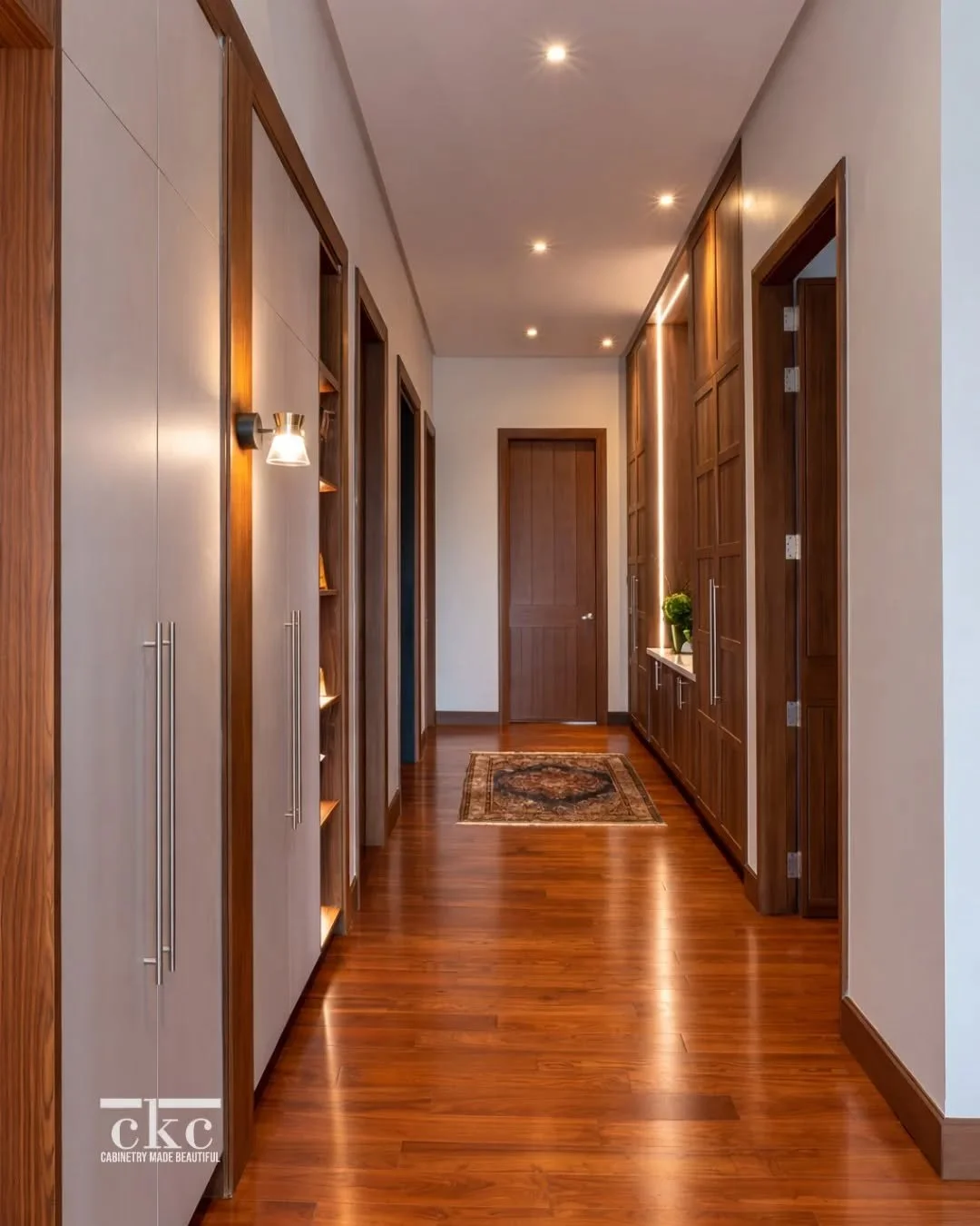 What if every step felt intentional? ✨

Custom cabinetry brings warmth, hidden storage, and soft lighting together, proving even a hallway can make a statement. 🤍

Follow for more spaces built with purpose.