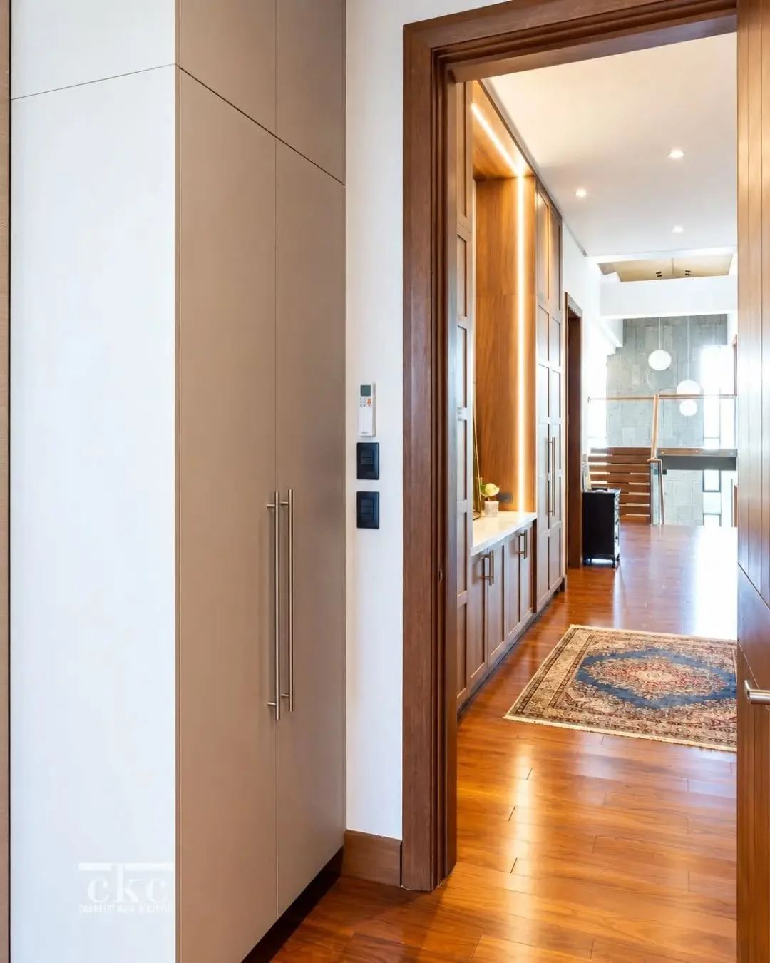 Not every storage space needs to look like storage.

This floor-to-ceiling shoe cabinet makes clever use of an otherwise overlooked corner, keeping everyday essentials neatly tucked away behind clean, understated doors.

Love this idea for your home?