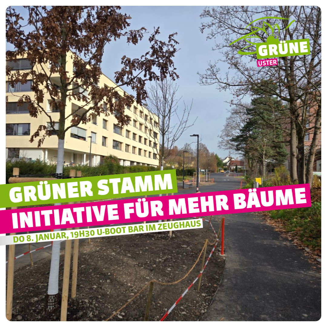 Grüner Stamm zur Initiative für mehr Bäume