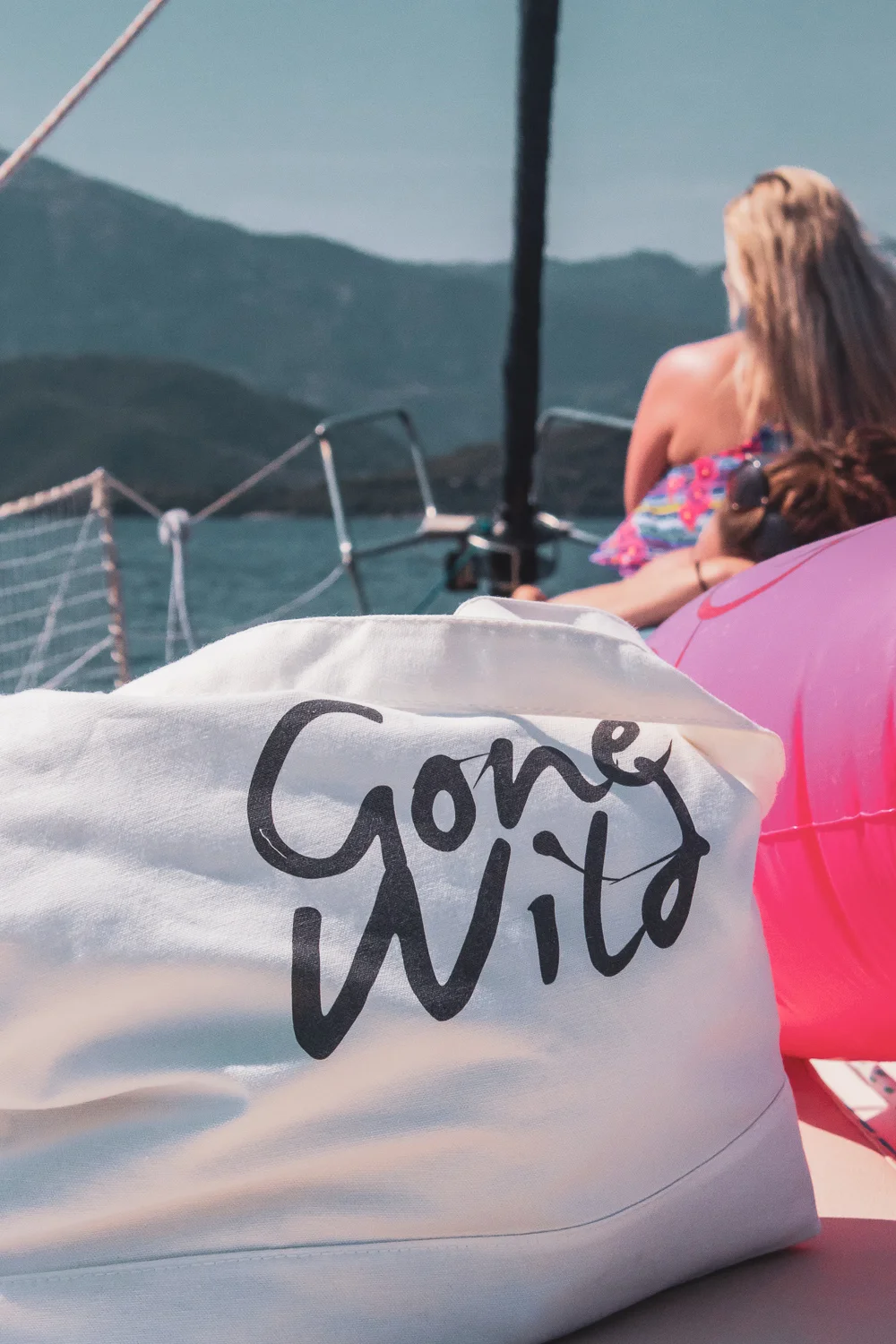 Our custom Gone Wild beach bags were certainly put to good use!