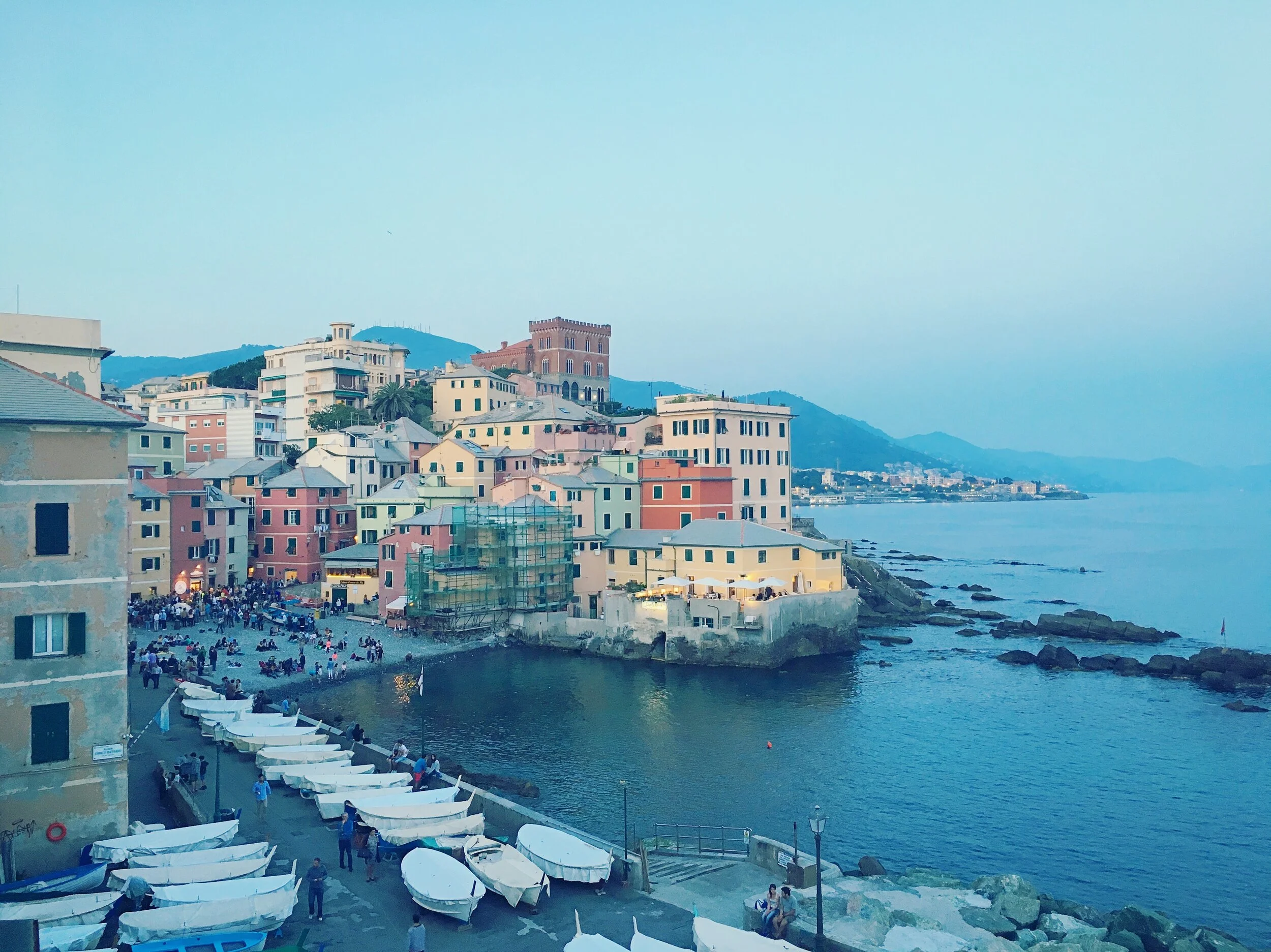 Boccadasse at sunset