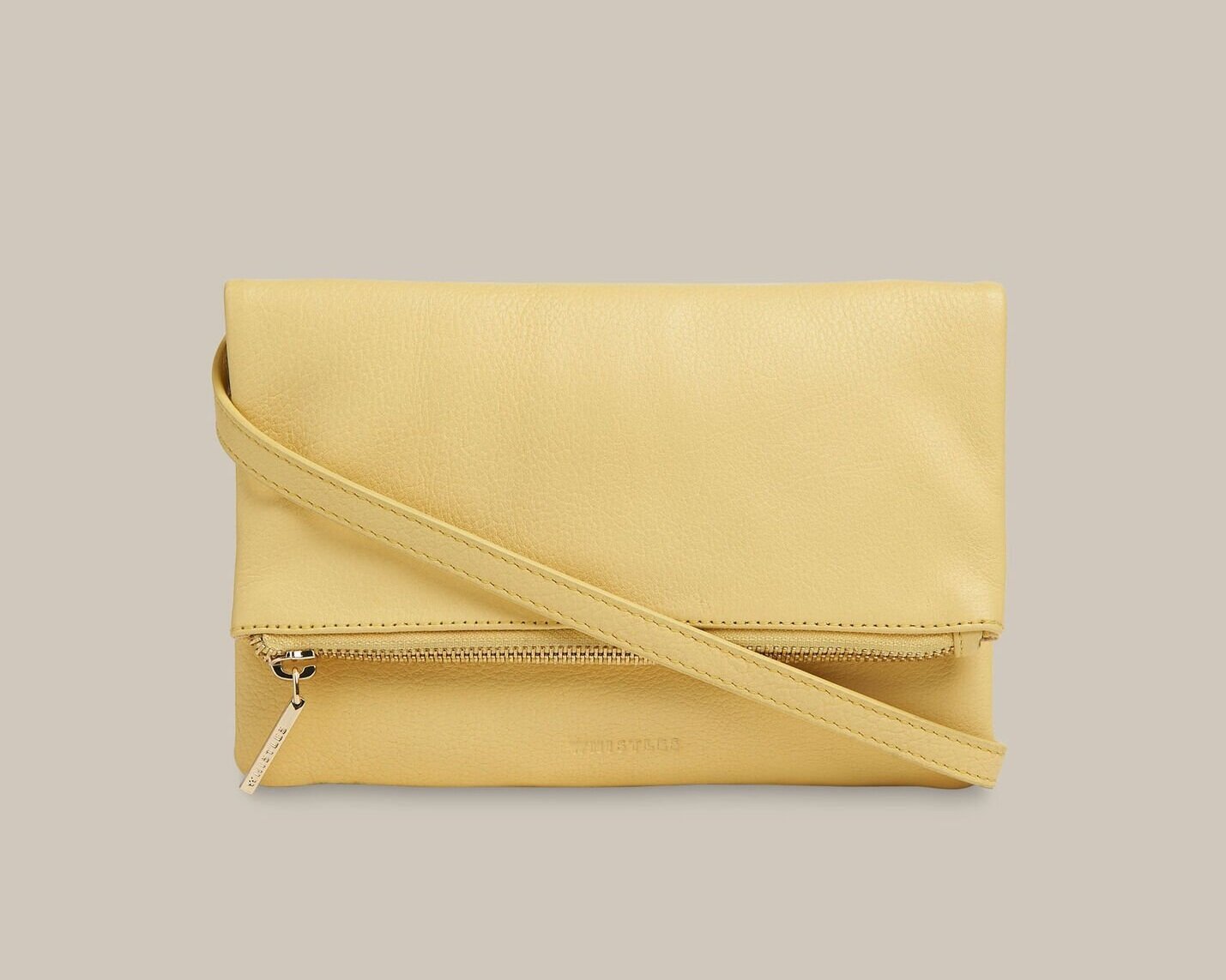 Whistles, Issy Mini Foldover Bag in Vibrant Yellow